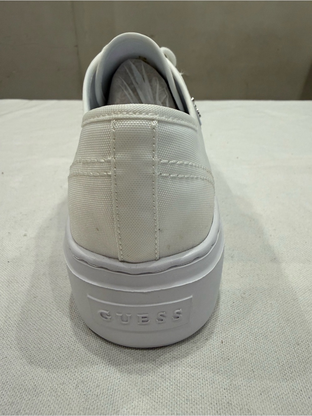 Guess Women's Joezi Low-Top Flatform Sneaker Color White - Picture 5 of 11
